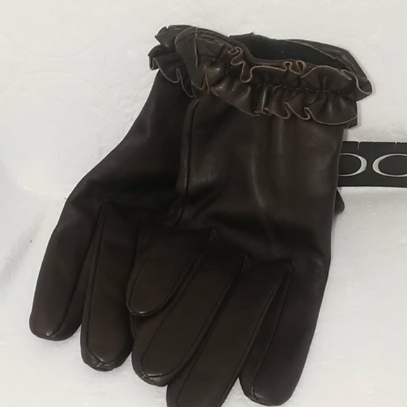 Echo Vintage Brown Leather Gloves Size M - Picture 4 of 5